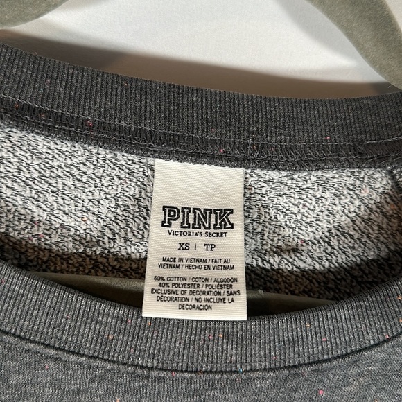 Victoria’s Secret PINK Oversized Grey & Purple Love Pink Sweater - Picture 10 of 10